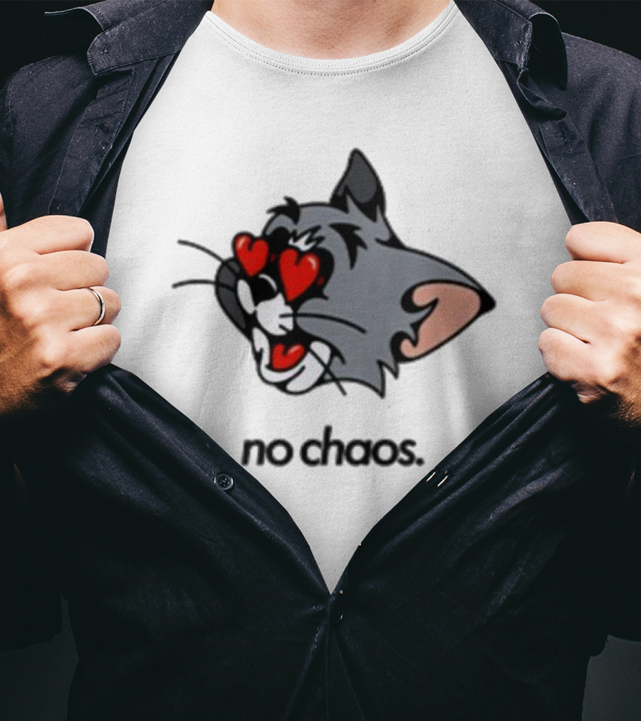 No Chaos Jerry Heart Eyes Cartoon Character T-Shirt