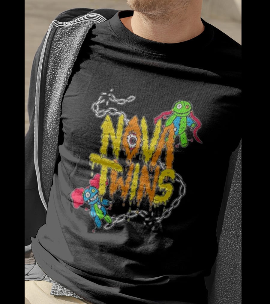 Nova Twins Voodoo Dolls With Chains And Colorful Characters T-Shirt