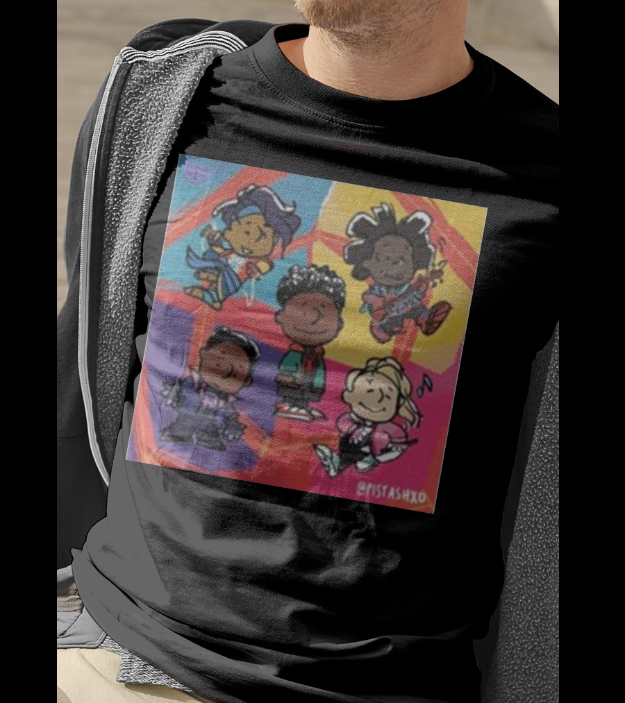 Peanuts Fanart Characters By Pistashxo With Vibrant Background T-Shirt