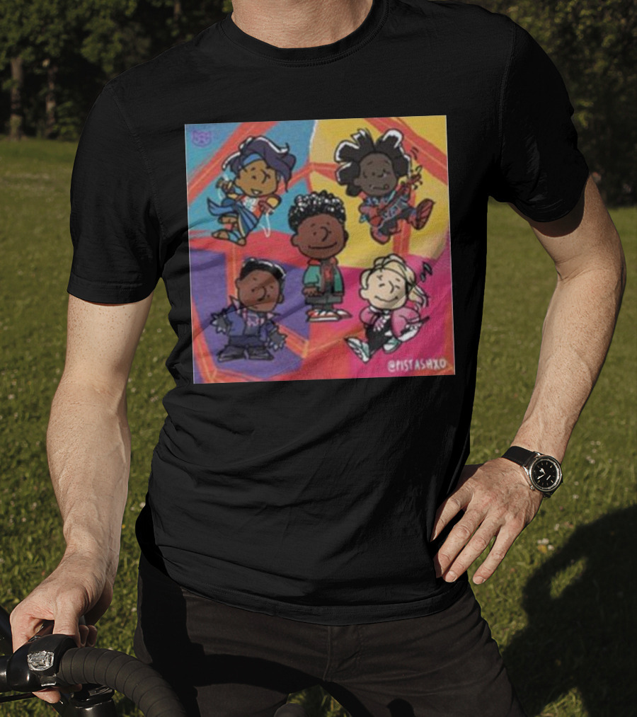 Peanuts Fanart Characters By Pistashxo With Vibrant Background T-Shirt