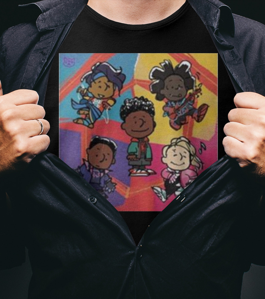 Peanuts Fanart Characters By Pistashxo With Vibrant Background T-Shirt