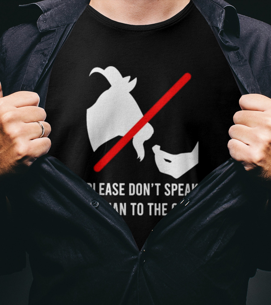 Please Don't Speak Italian To The Goat Silhouette With Red Line T-Shirt