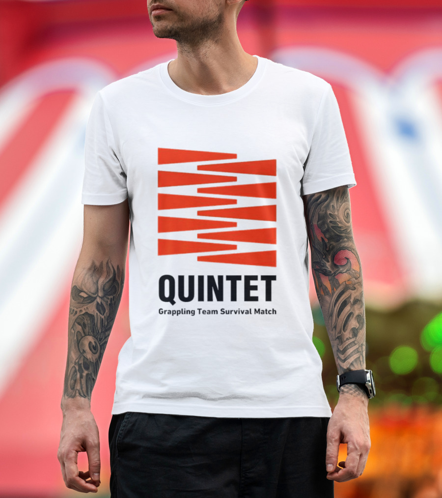 Quintet Grappling Team Survival Match Red Stripe T-Shirt