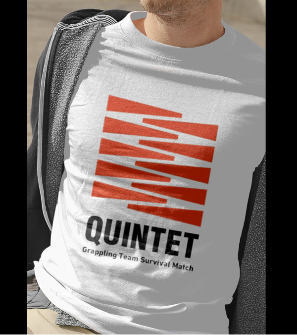 Quintet Grappling Team Survival Match Red Stripe T-Shirt