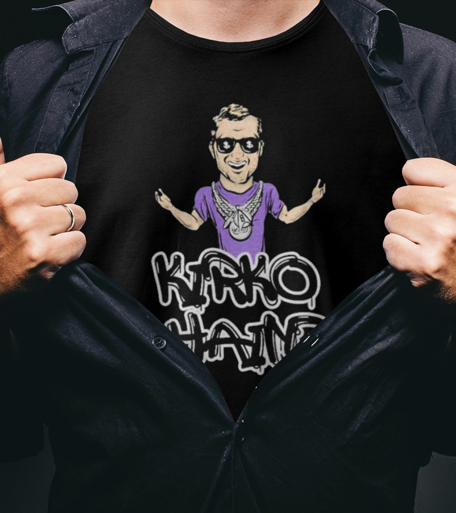 Kirko Chainz Cartoon With Purple Shirt And Sunglasses T-Shirt