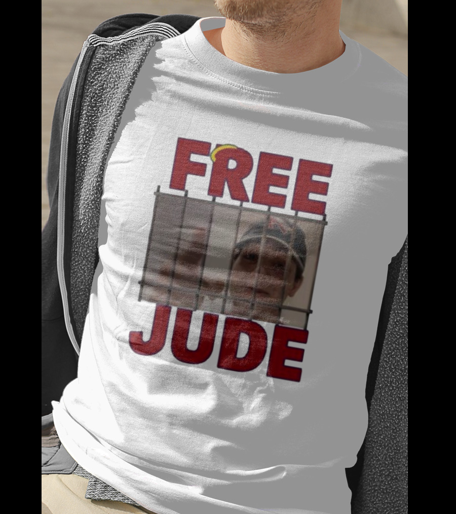 FREE JUDE Football Fan Behind Bars T-Shirt