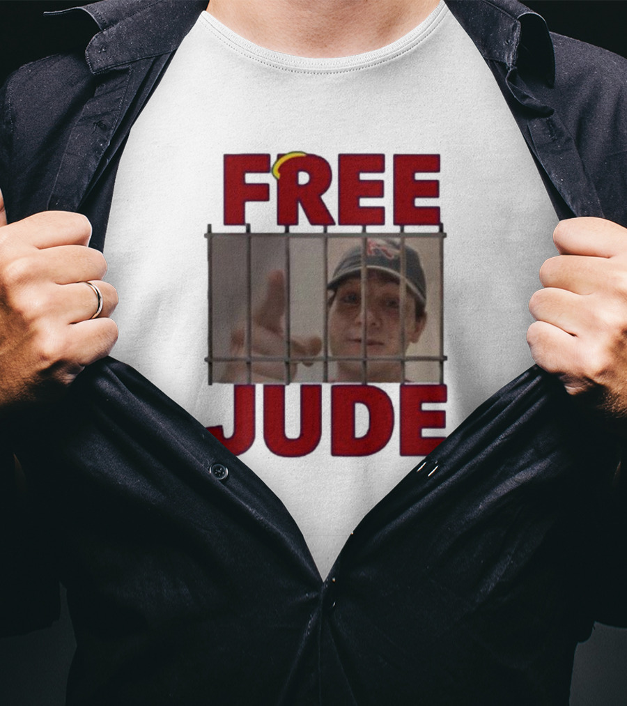 FREE JUDE Football Fan Behind Bars T-Shirt