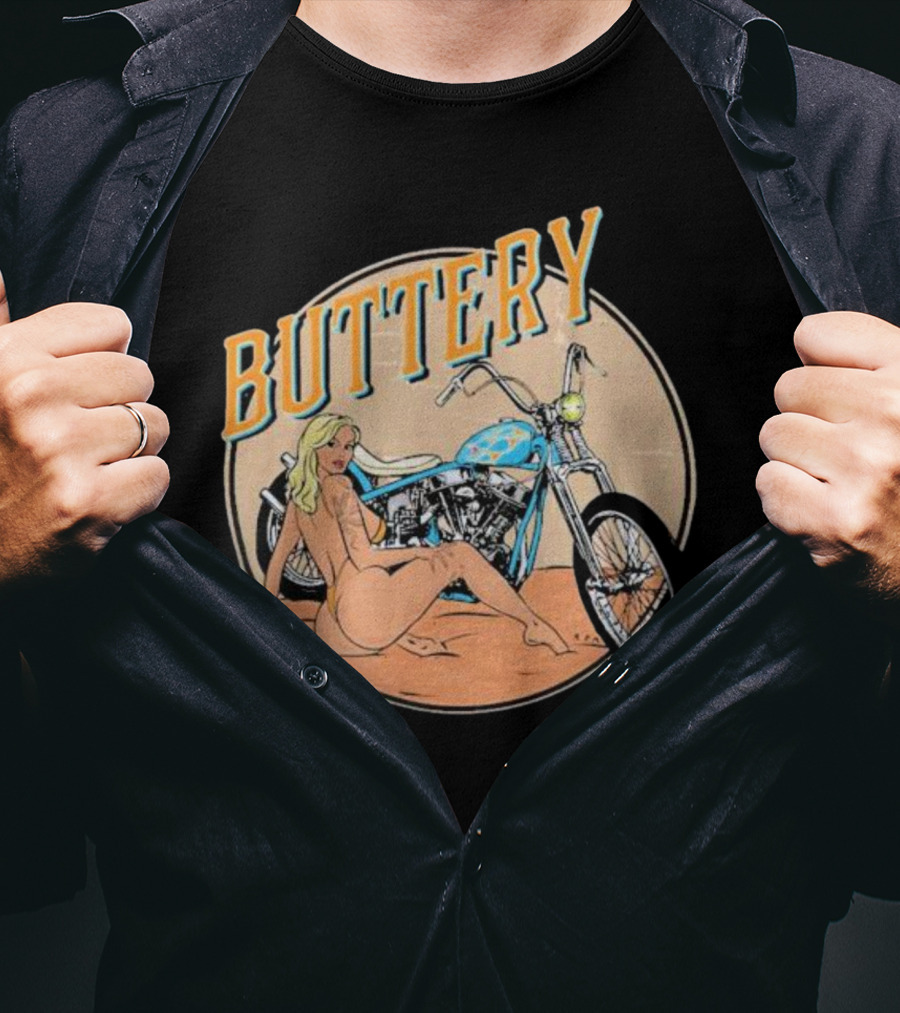 Buttery Films Del Rey Vintage Motorcycle Aesthetic T-Shirt