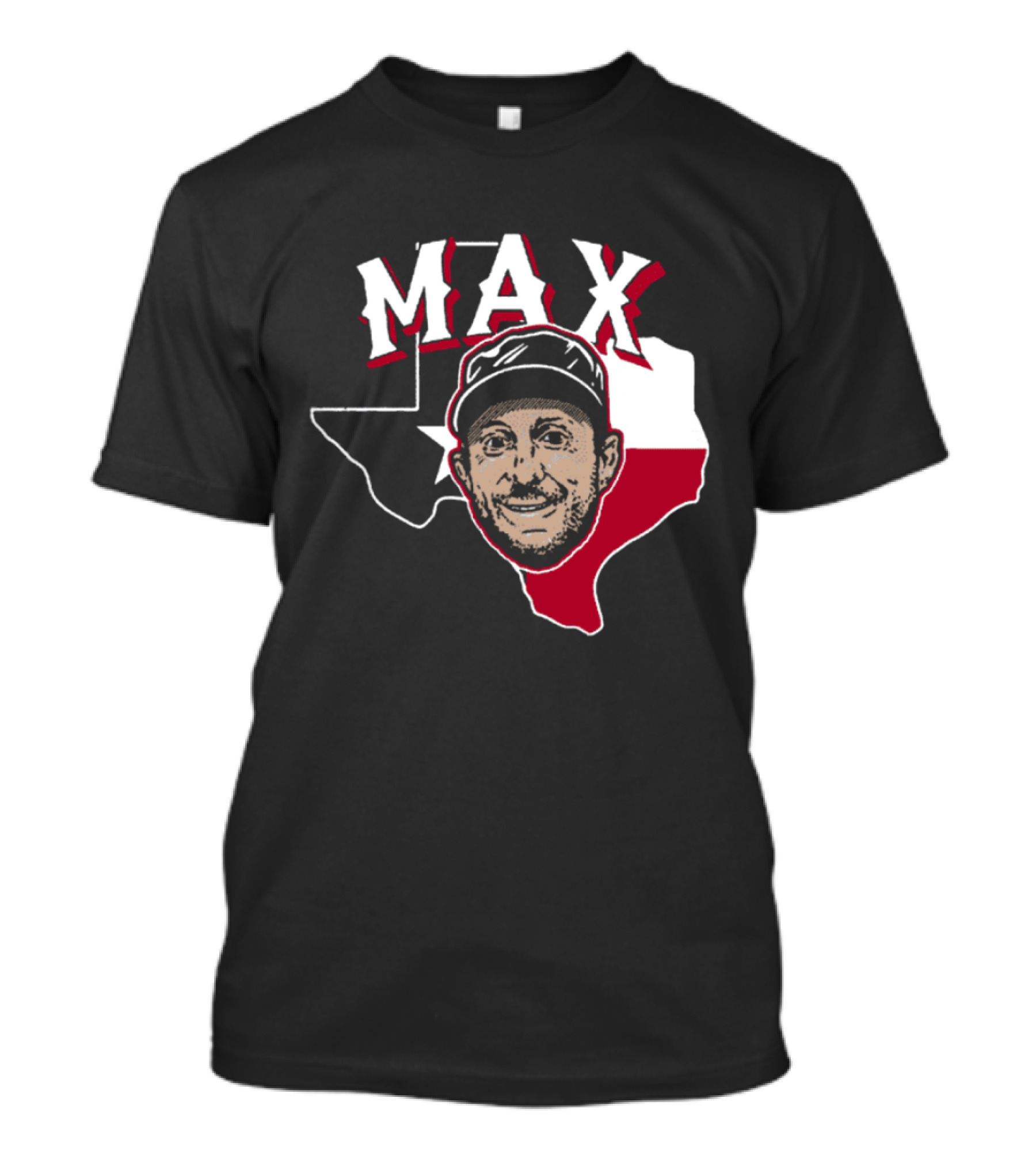 MAX Scherzer Texas Map Face T-Shirt