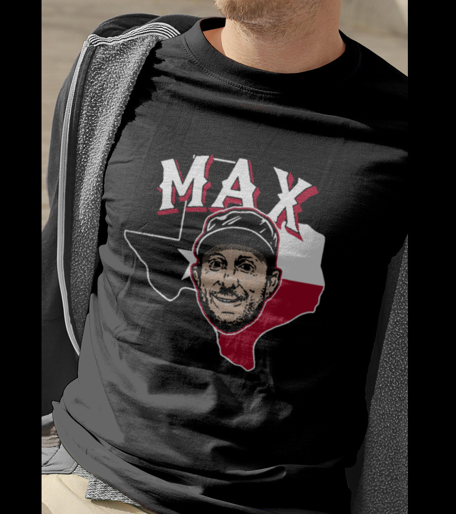 MAX Scherzer Texas Map Face T-Shirt