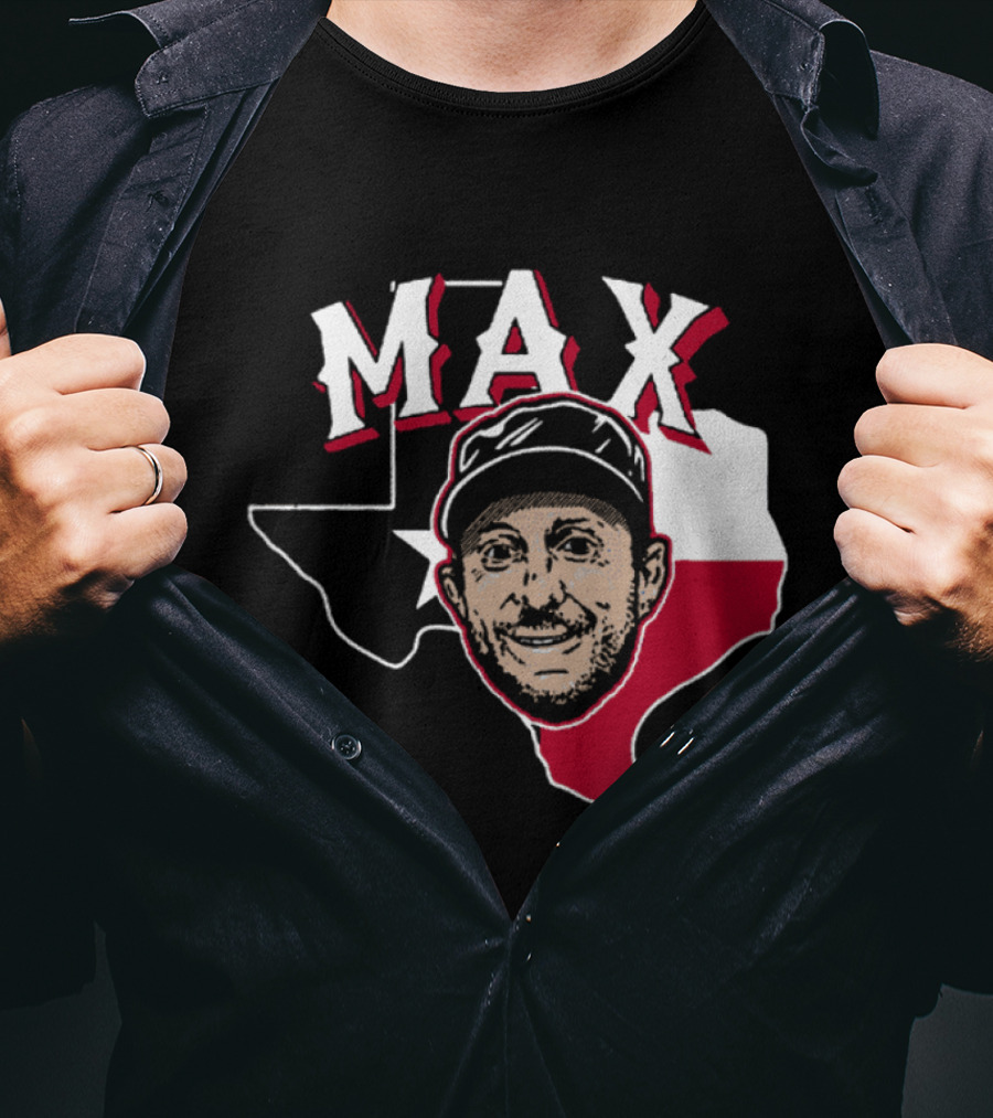 MAX Scherzer Texas Map Face T-Shirt