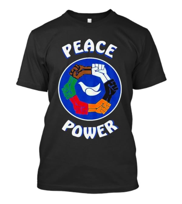 Peace Power Unity Fists Circle Dove Chocolate Skateboards T-Shirt