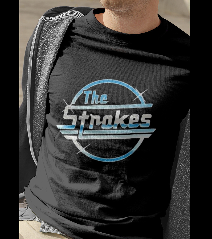 The Strokes Retro Futuristic Blue T-Shirt