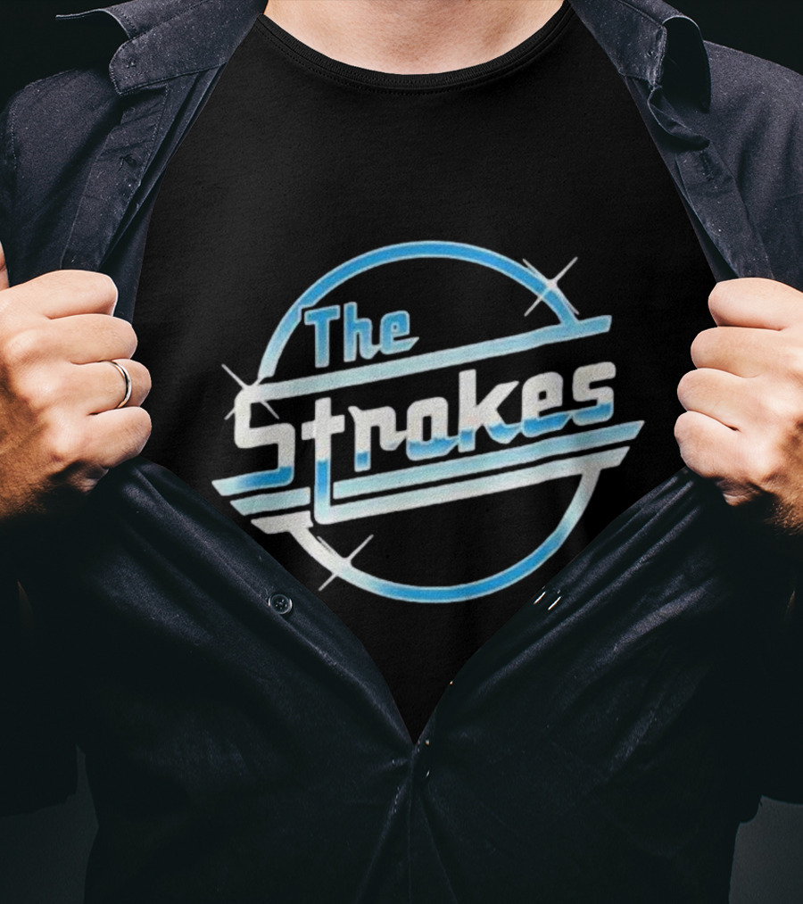 The Strokes Retro Futuristic Blue T-Shirt