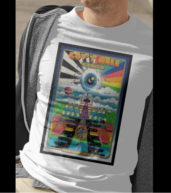 Gov’t Mule Dark Side Of The Mule Tour Clarkston Vibrant Psychedelic Eye Sun Road T-Shirt