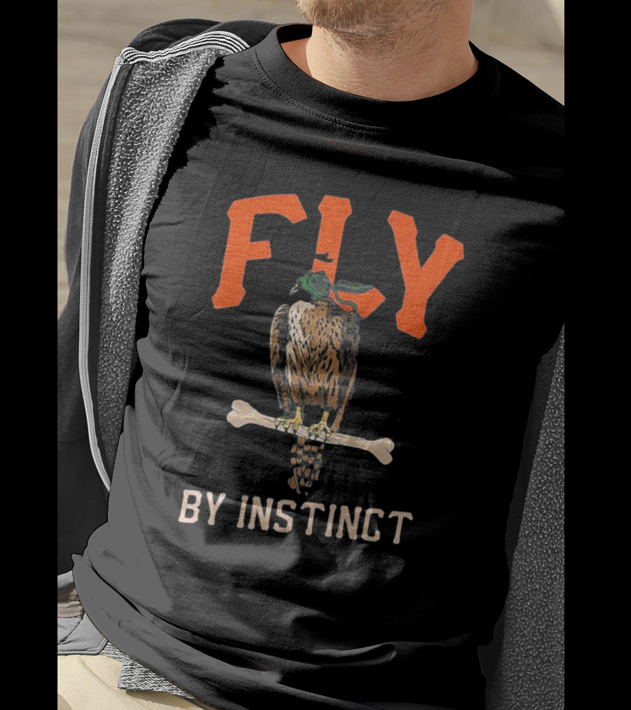 Fly By Instinct Falcon On Bone Perch T-Shirt