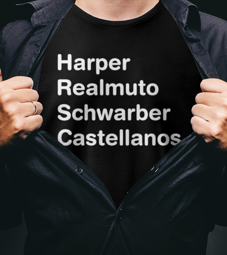 Harper Realmuto Schwarber Castellanos Philadelphia Baseball Team Star Players T-Shirt