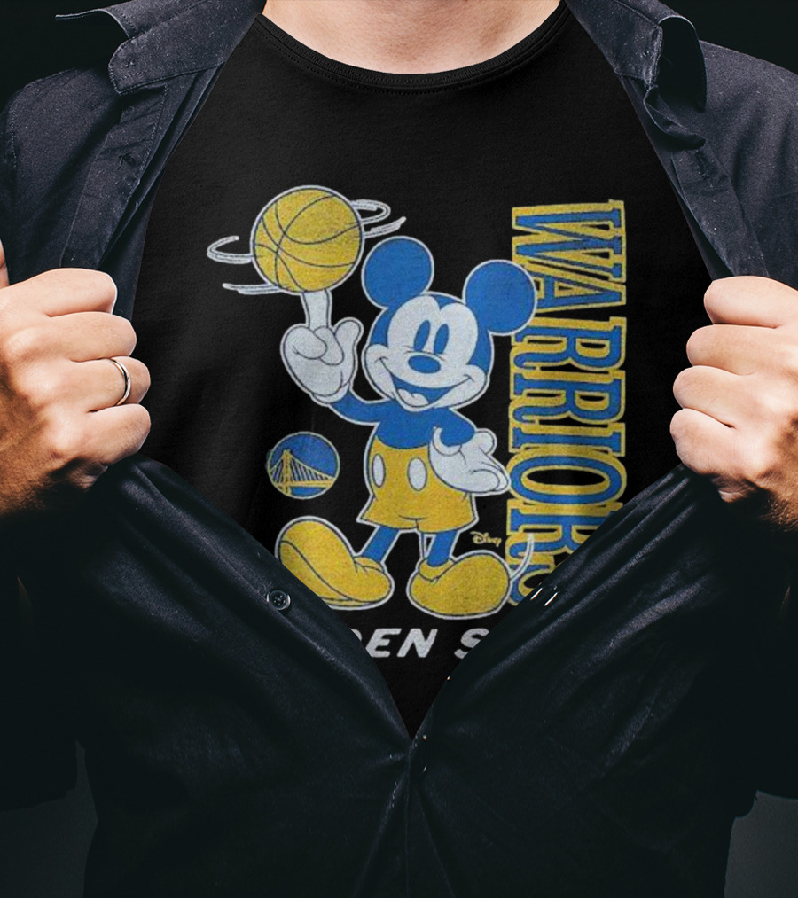 Warriors Golden State Mickey Mouse Basketball T-Shirt