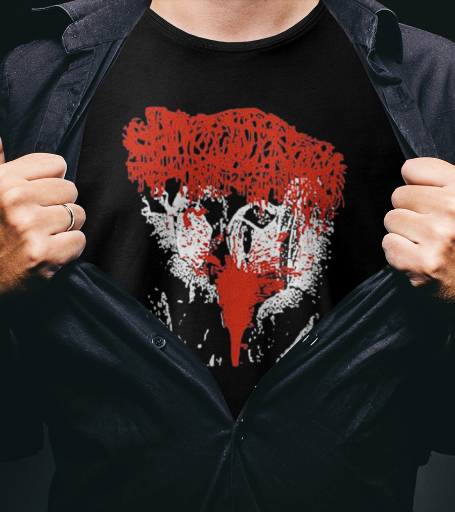 Sanguisugabogg Red And White Horror Mask T-Shirt