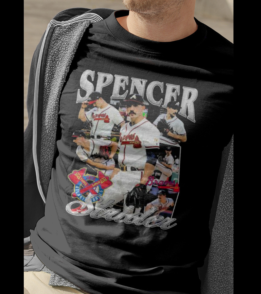 Spencer Strider Braves Pitcher Collage T-Shirt