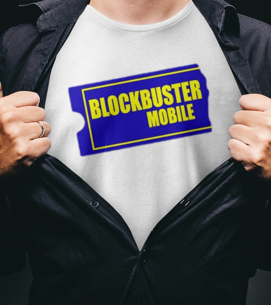 BLOCKBUSTER MOBILE Blue Ticket Nostalgia T-Shirt