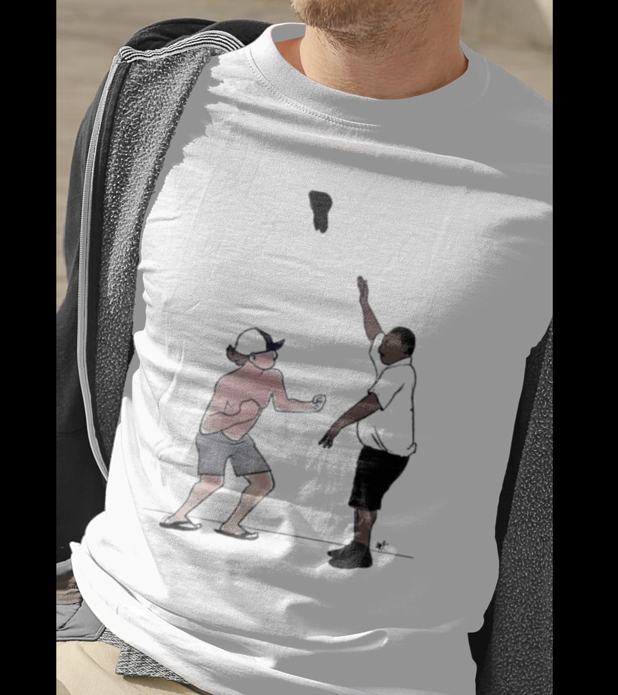 Brawl At Montgomery Alabama Riverfront Dock Caught T-Shirt With Fight Sketch At T-Shirt