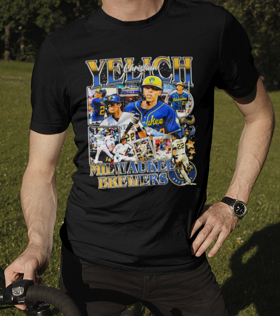 Christian Yelich Milwaukee Brewers 22 Collage T-Shirt