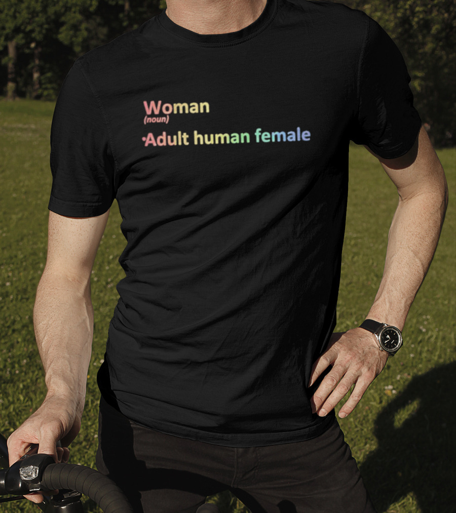 Woman Adult Human Female Noun Pride Rainbow Colors T-Shirt