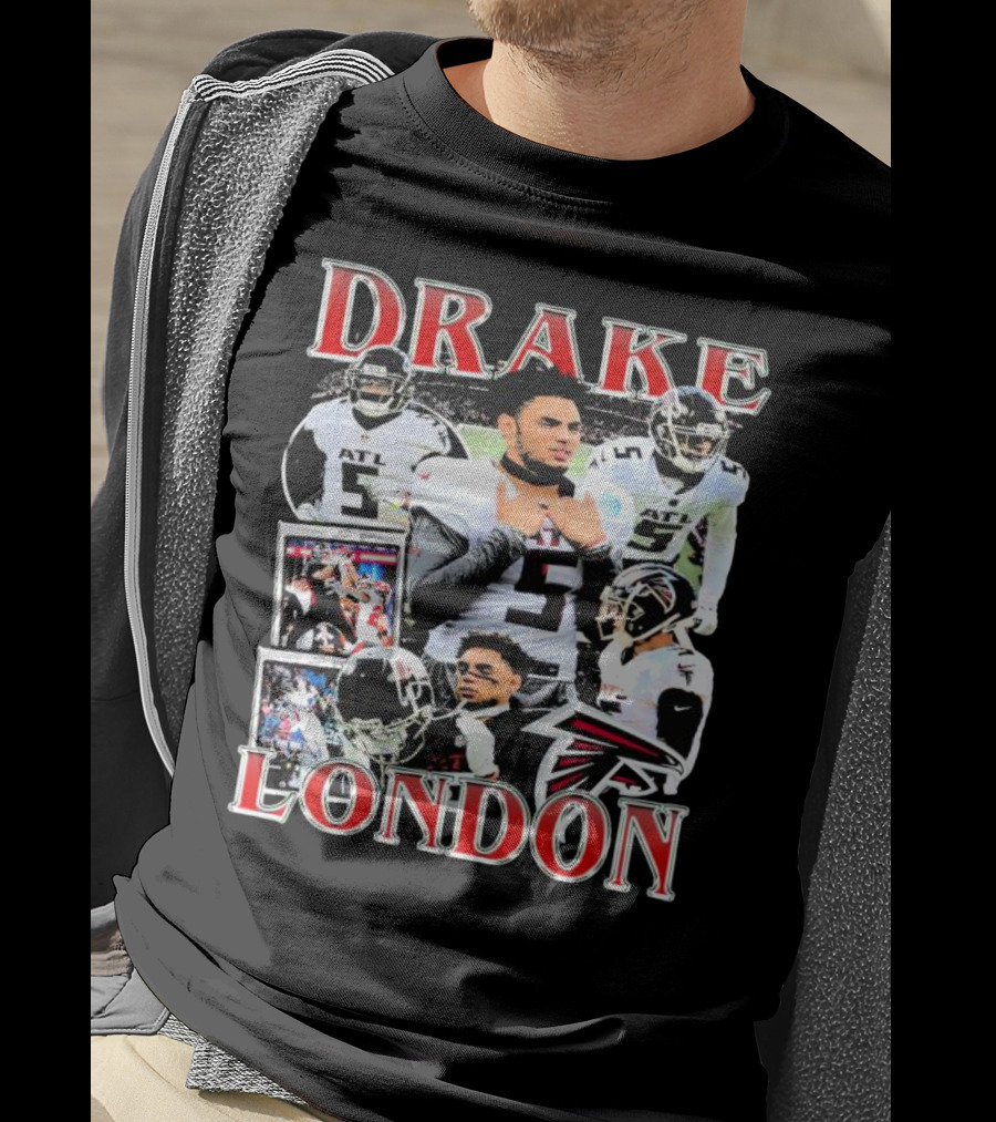 Drake London Atlanta Falcons Player Collage With Falcons T-Shirt