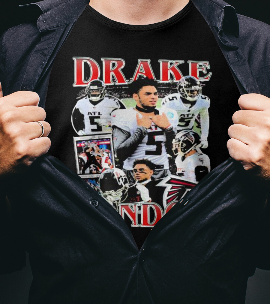 Drake London Atlanta Falcons Player Collage With Falcons T-Shirt