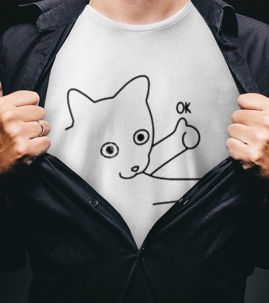 Meowdy Partner Okie Dokie Cat OK Gesture T-Shirt