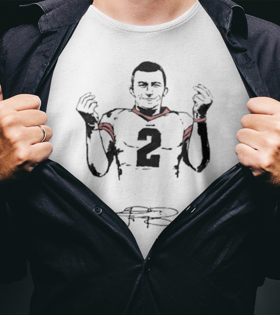 Money Manziel Number 2 Football Pose T-Shirt
