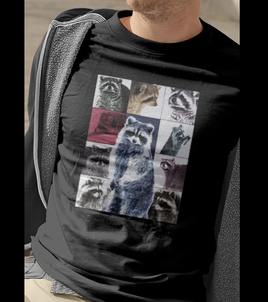 Raccoons Through The Eras Saco River Wildlife Center Wildlife Appreciation T-Shirt