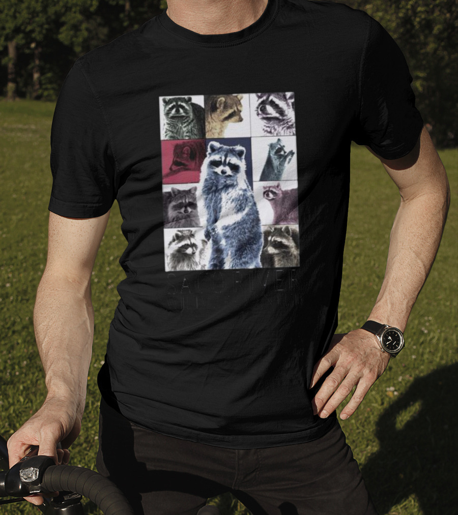 Raccoons Through The Eras Saco River Wildlife Center Wildlife Appreciation T-Shirt