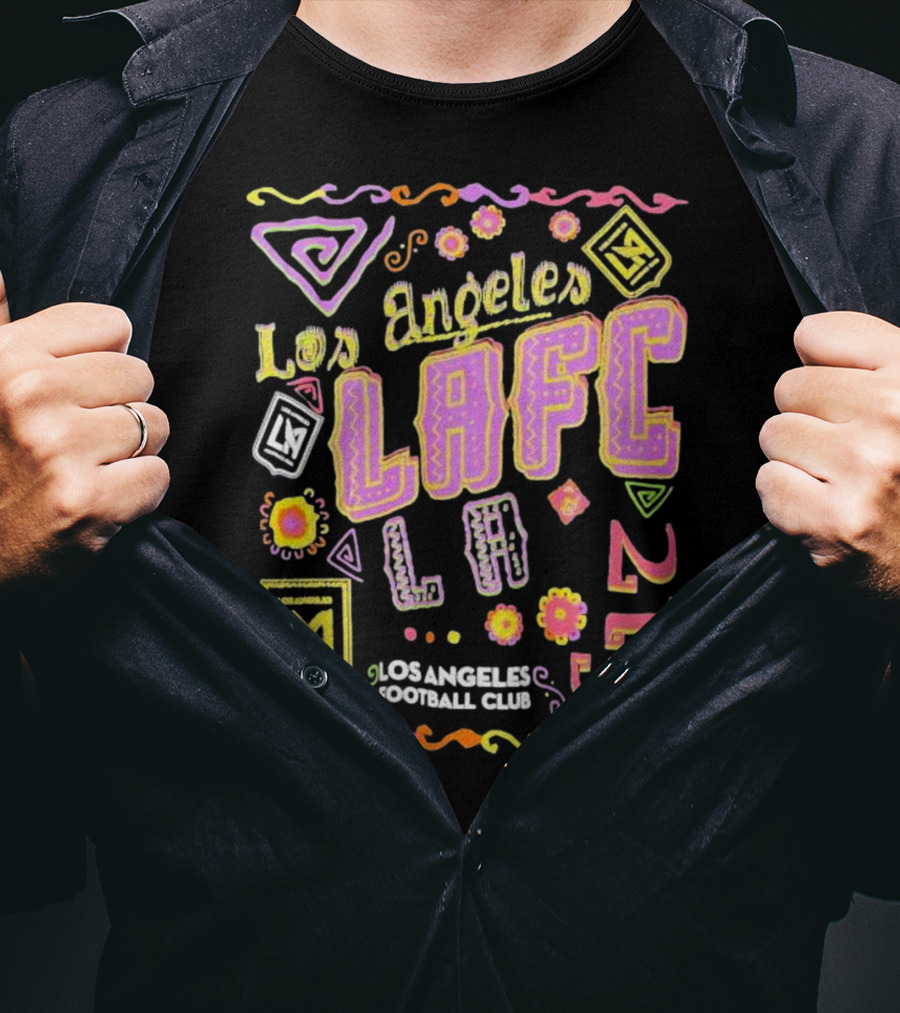 Los Angeles FC Papel Picado 213 LAFC Los Angeles Football Club T-Shirt
