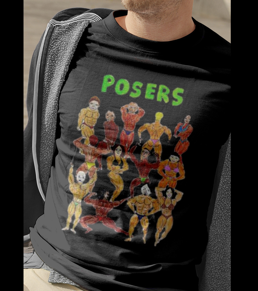 POSERS Bodybuilding Characters Flexing T-Shirt