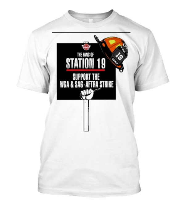 Station 19 Fans Support WGA And SAG-AFTRA Strike With Firefighter Iconography T-Shirt