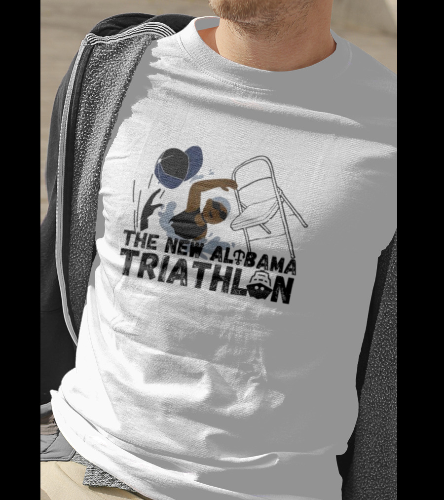 The New Alabama Triathlon Riverboat Swimmer Hat Chair Meme T-Shirt