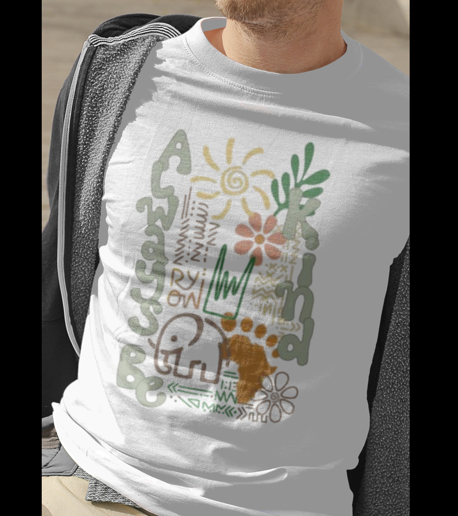 Always Be Kind Elephant Footprint Sun And Flowers T-Shirt