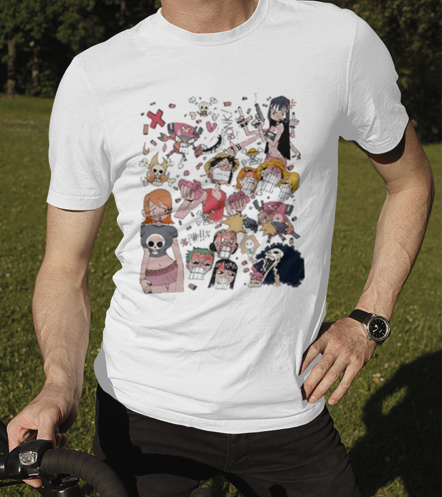 Worldofdarko One Piece Character Collage Animation T-Shirt