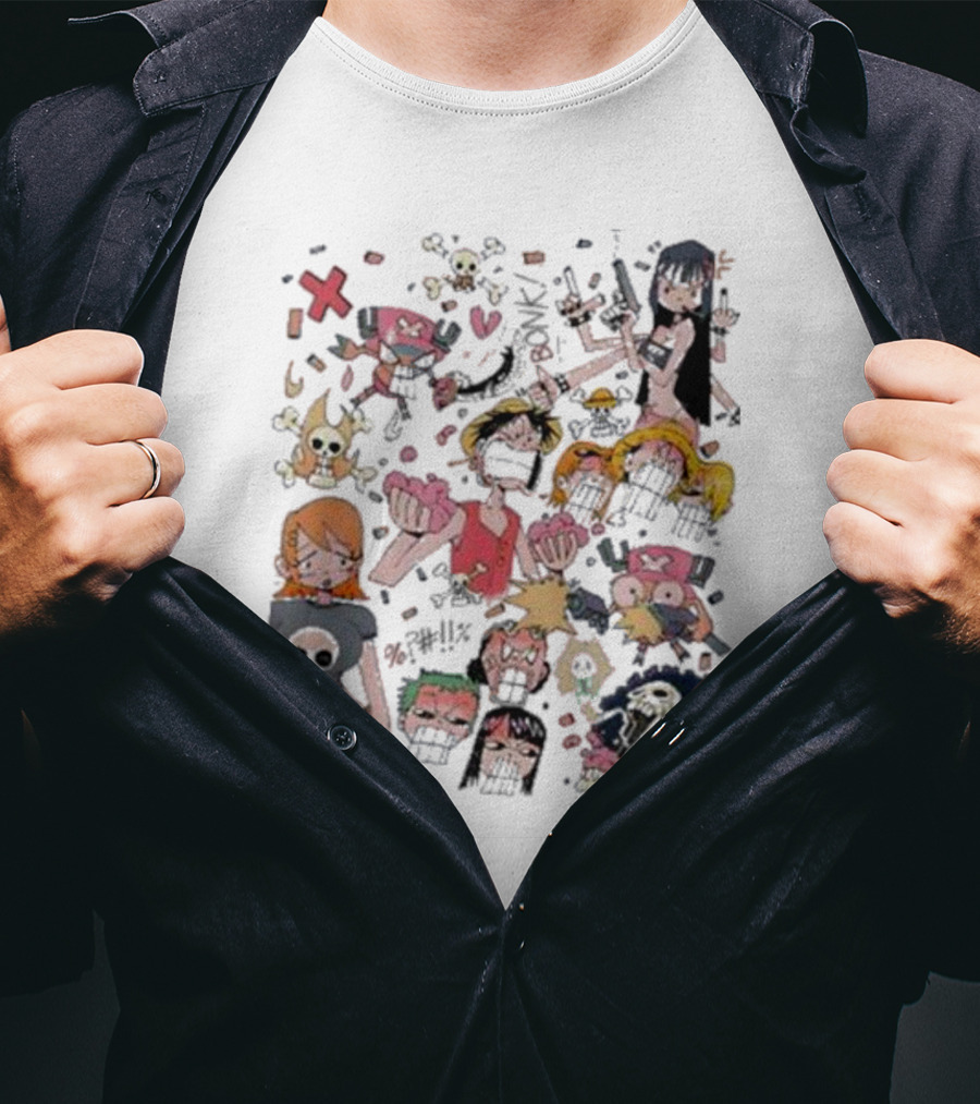 Worldofdarko One Piece Character Collage Animation T-Shirt