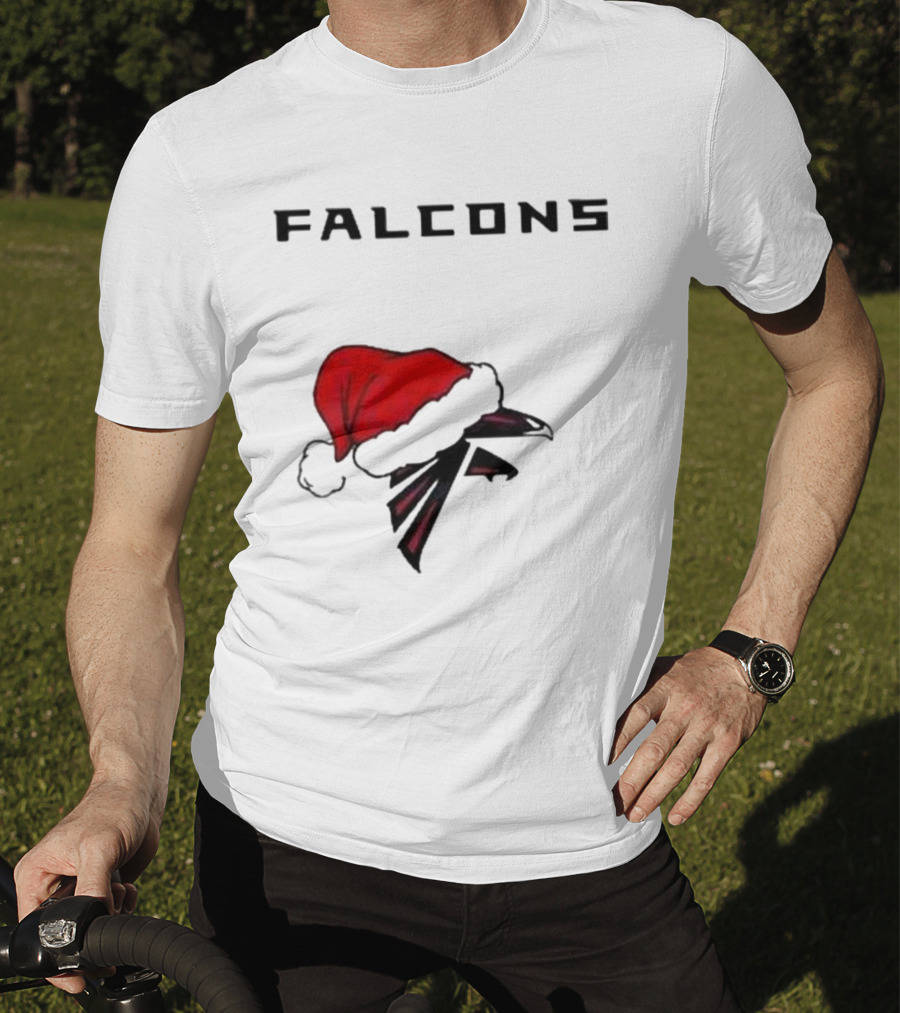Falcons Santa Hat Christmas Atlanta T-Shirt
