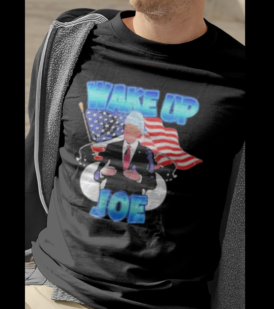 Designedbytheboys Wake Up Joe American Flags Patriotic T-Shirt