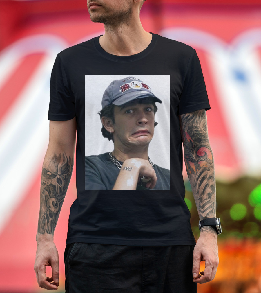 Eww Meme Matty Healy with 1988 Cap and Tattoo T-Shirt