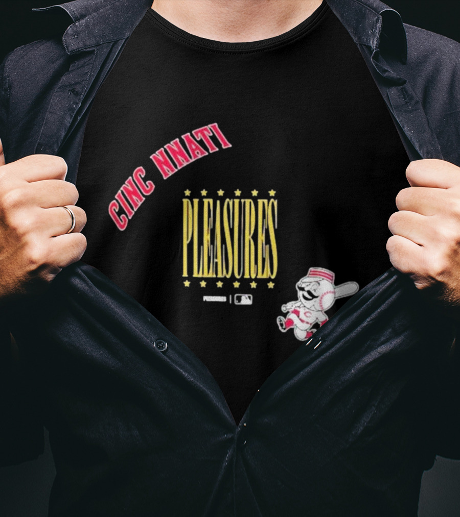 Cincinnati Pleasures MLB Collaboration With Mascot T-Shirt