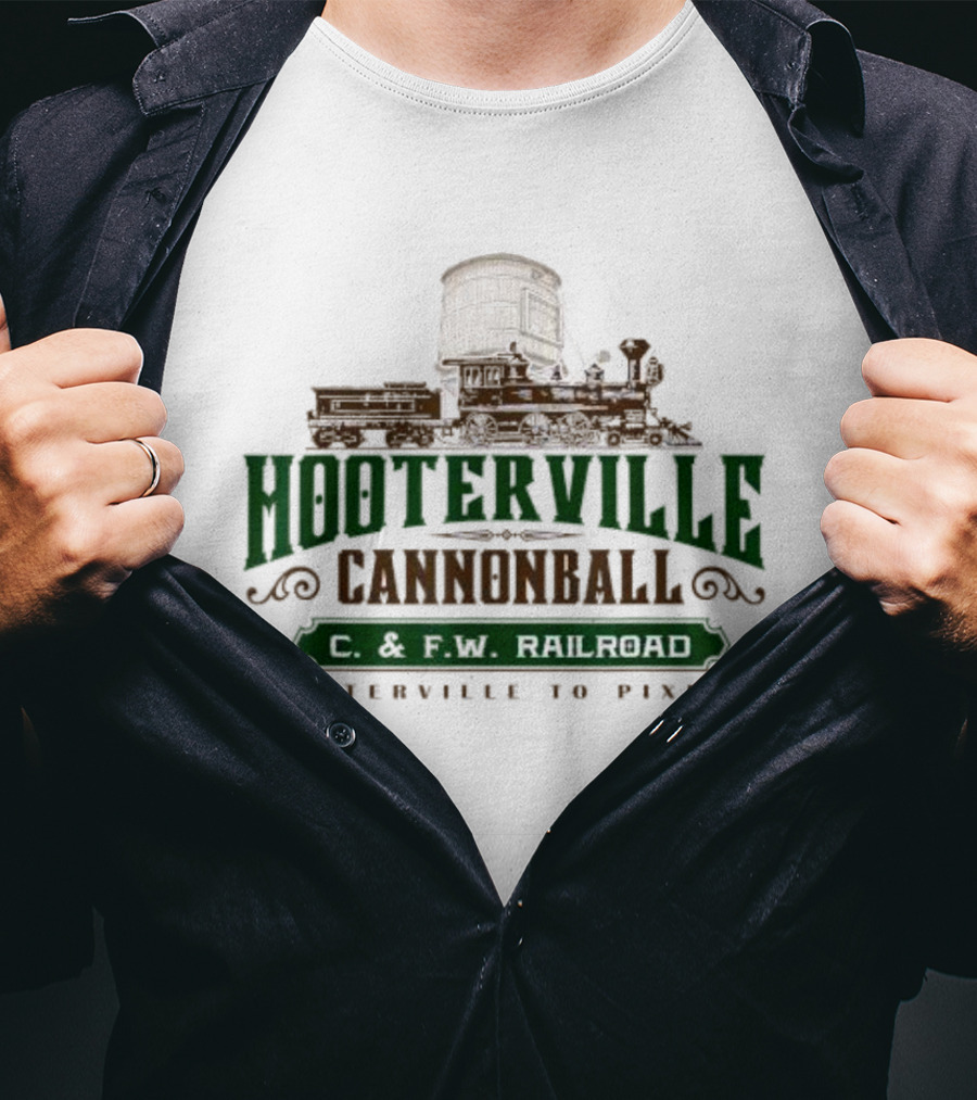 Hooterville Cannonball C. And F.W Railroad Hooterville To Pixley T-Shirt