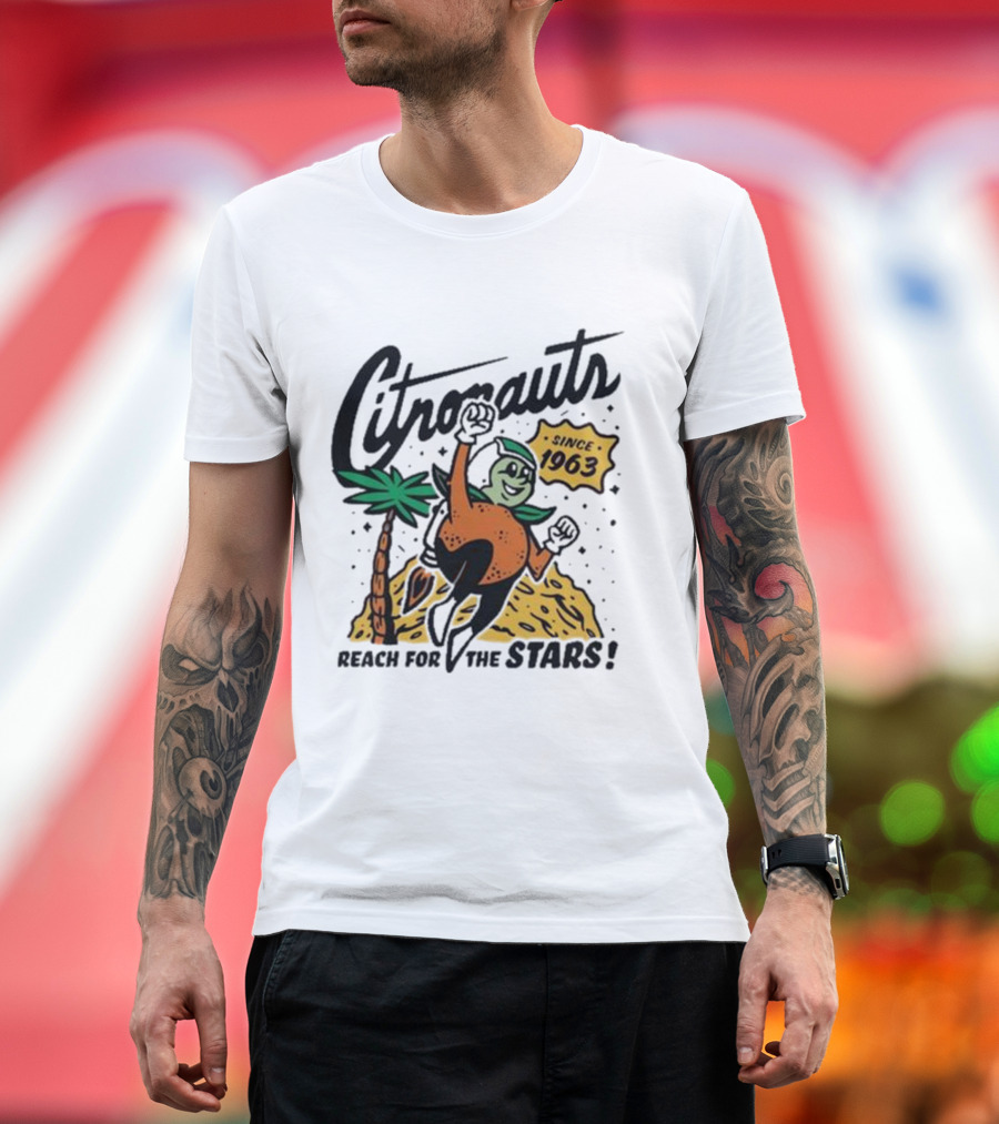 UCF Citronauts Since 1963 Reach for the Stars with Astronaut Orange and Palm Tree T-Shirt