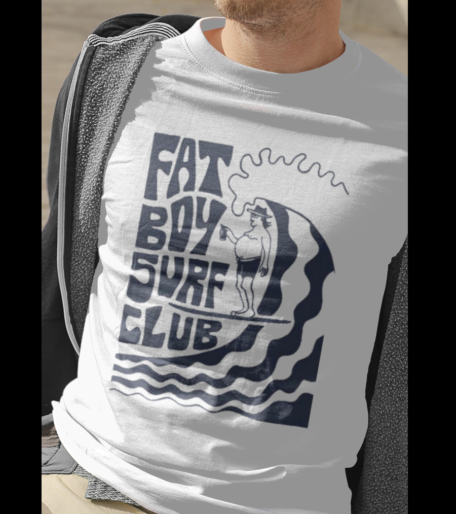 Fat Boy Surf Club Big Wave Jerry Surfing Adventure T-Shirt