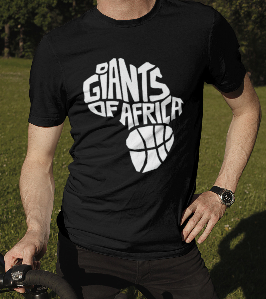 Giants Of Africa Basketball Map T-Shirt