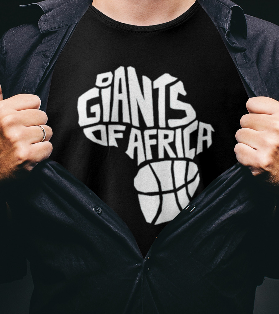 Giants Of Africa Basketball Map T-Shirt